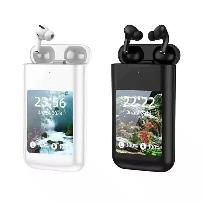 A98 Box 3in1 Earbuds With Power Bank & Multimedia Display